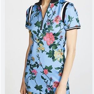 Pam and Gela Mini Dress in. Lue Floral Sporty Zip Up
